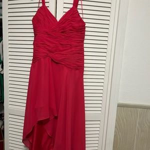 Pink High-Low slit Prom dress Size 14